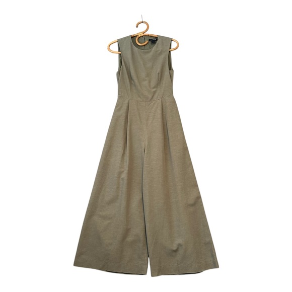 Club Monaco Pants - Club Monaco | Sage Green Linen‎ Blend Wide Leg Lynall Jumpsuit Size 0